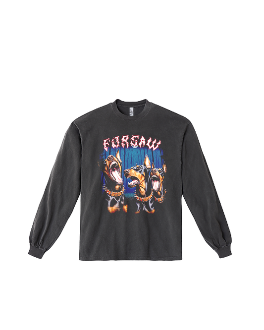 Triple Doberman L/S (VINTAGE BLACK)